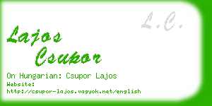 lajos csupor business card